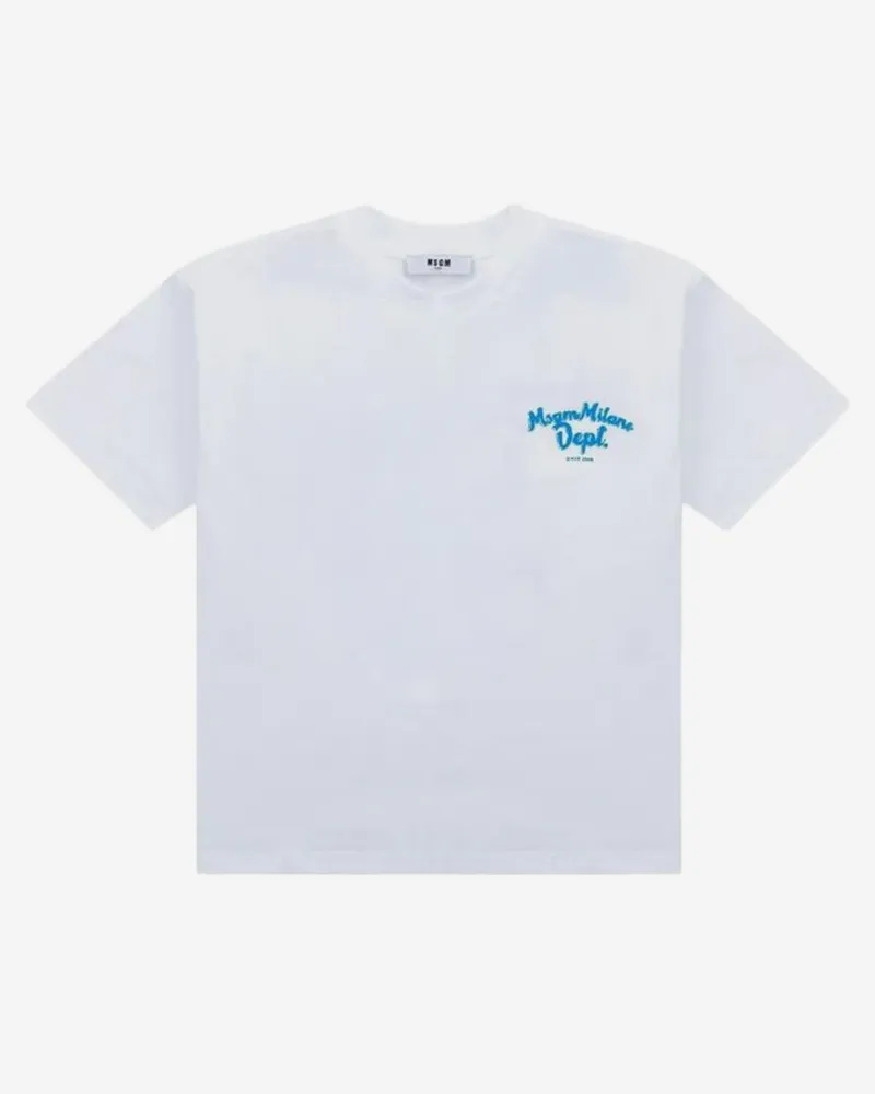 MSGM Kids' T-Shirt Cotton White T-Shirts And Polos White