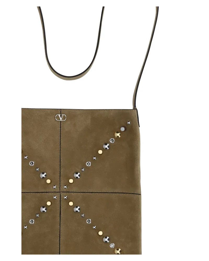 Valentino Garavani Men's Shoulder Bag Nellcôte Havana Beige Calf Leather Beige