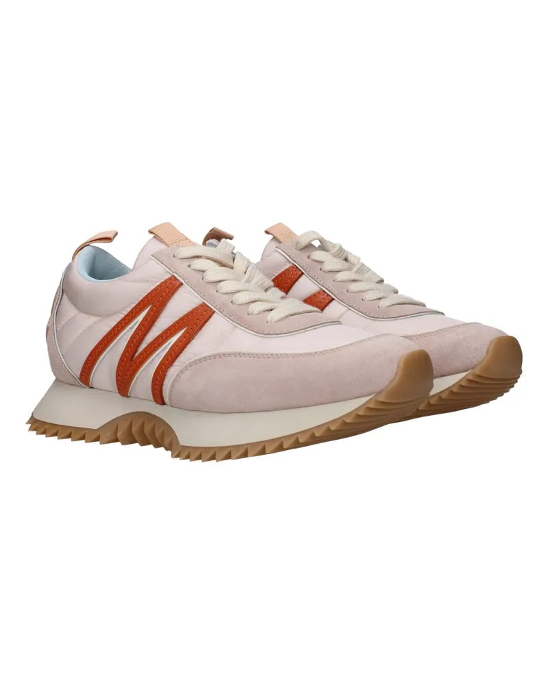 Moncler Women's Pink Fabric Chunky Sneakers Pink