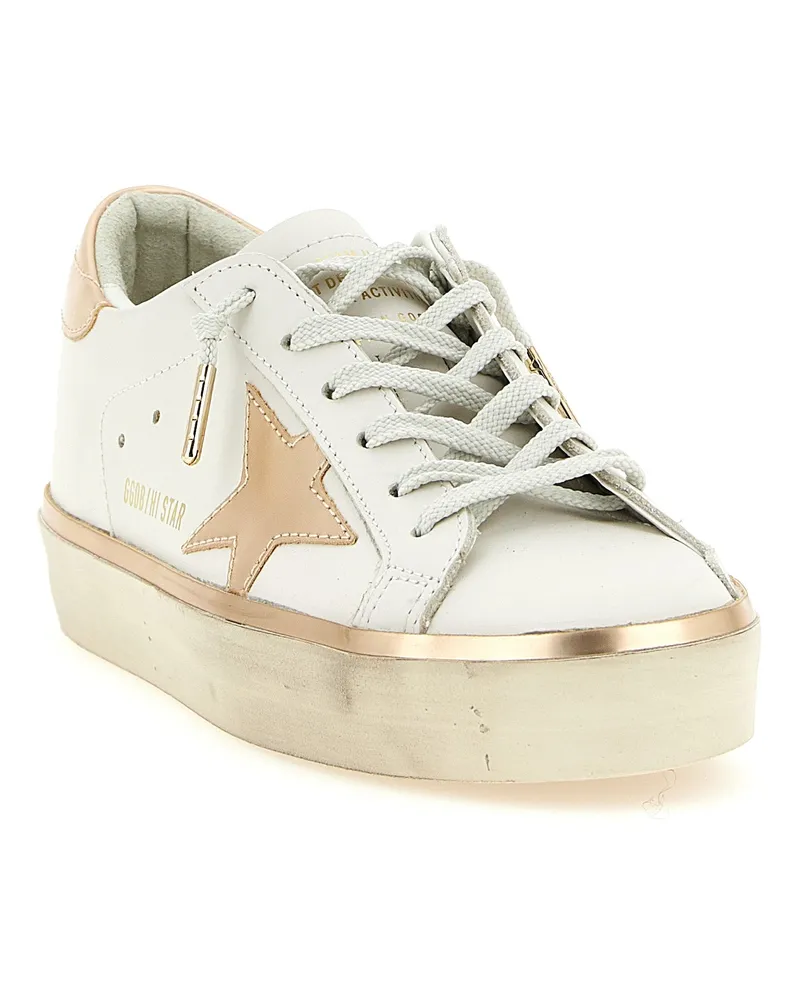 Golden Goose Women's Multicolor Leather Low Top Sneakers White
