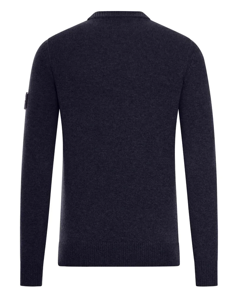 Stone Island Wool-Blend Crew Neck Sweater — Navy Navy