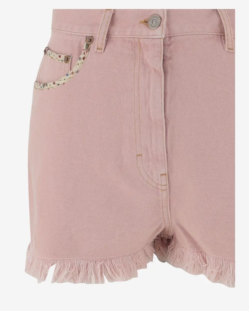 Valentino Garavani Women's Cotton Blend Shorts Pink Pink