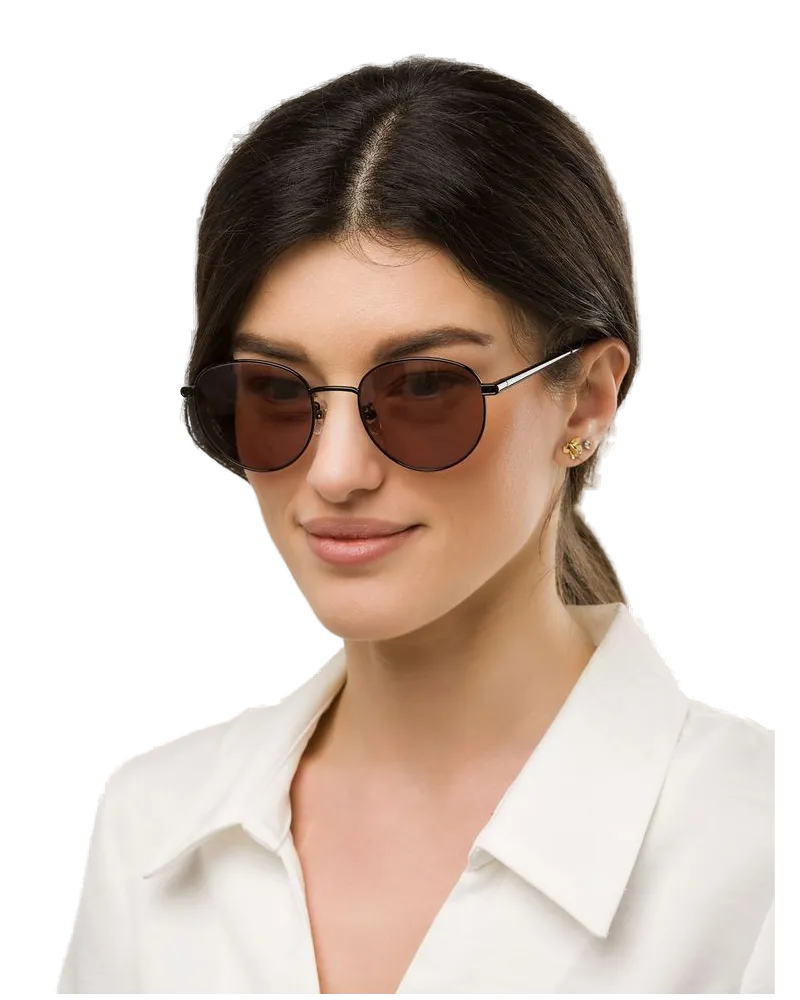 Furla Women's Sunglasses Black-Brown Metal Eyewear - Black/brown Black