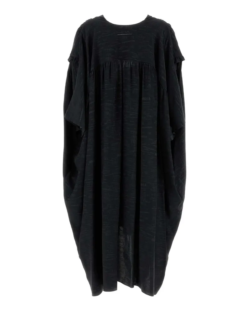 Maison Margiela Women's Black Jersey Shirt Dress Anthracite Acetato Viscosa Abiti Black