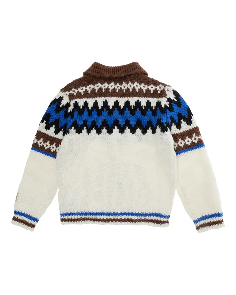 N° 21 Geometric Fair Isle Knit Sweater — Multicolor Multicolor