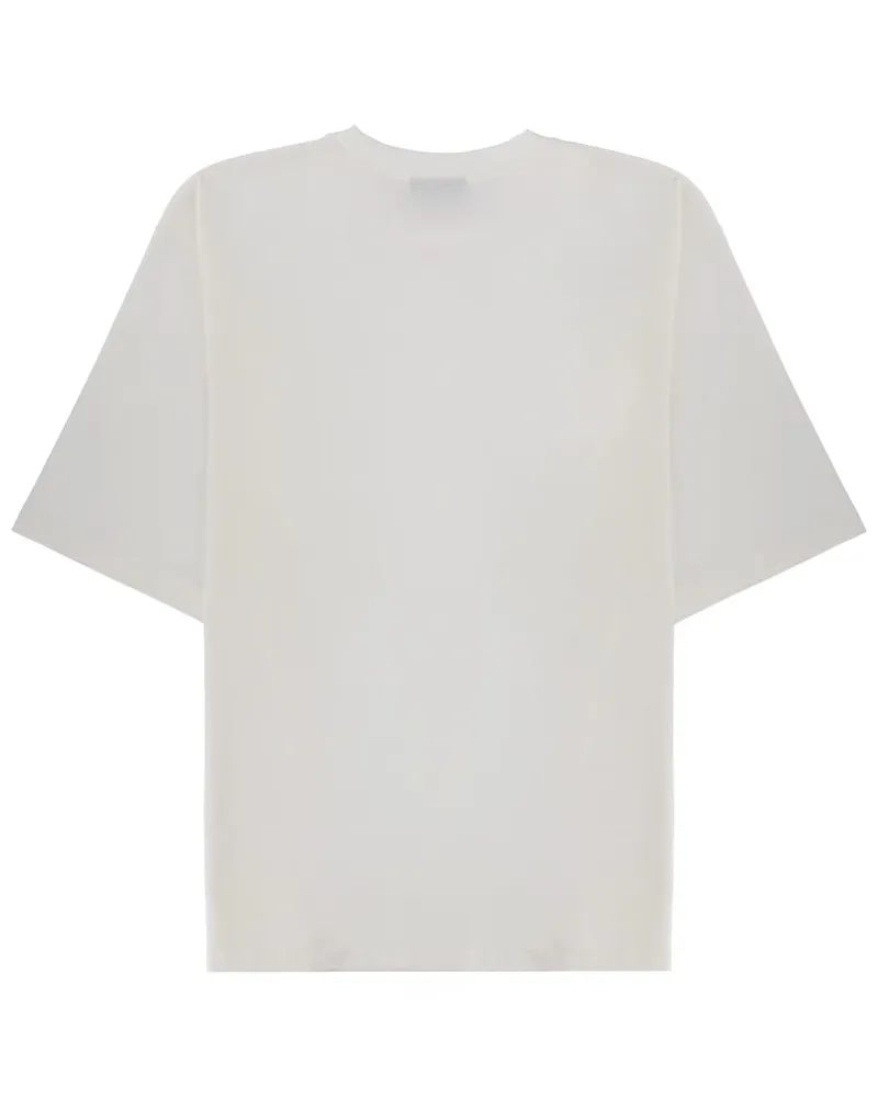 Dsquared2 Logo-Embroidered Cotton T-Shirt — White White