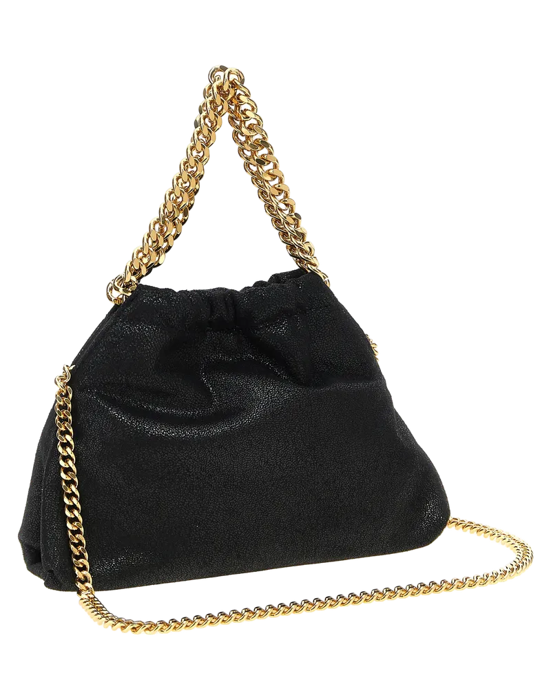 Stella McCartney Shaggy Deer Vegan Polyester Crossbody Bag — Black Black