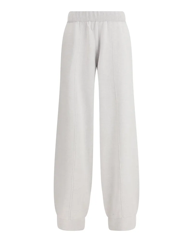 Fabiana Filippi Women's Trousers With Jewel Detail, Rain Fleece Wool White