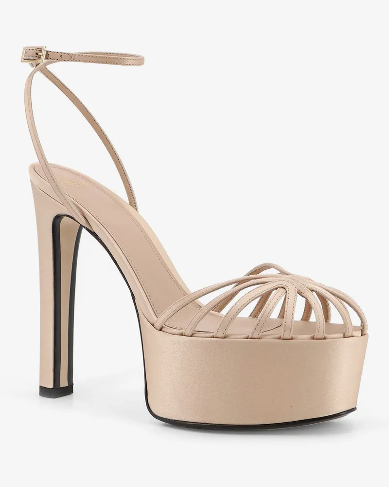 Alevì Women's Sandals Eva Satin Beige Satin-Leather Satin/leather Beige