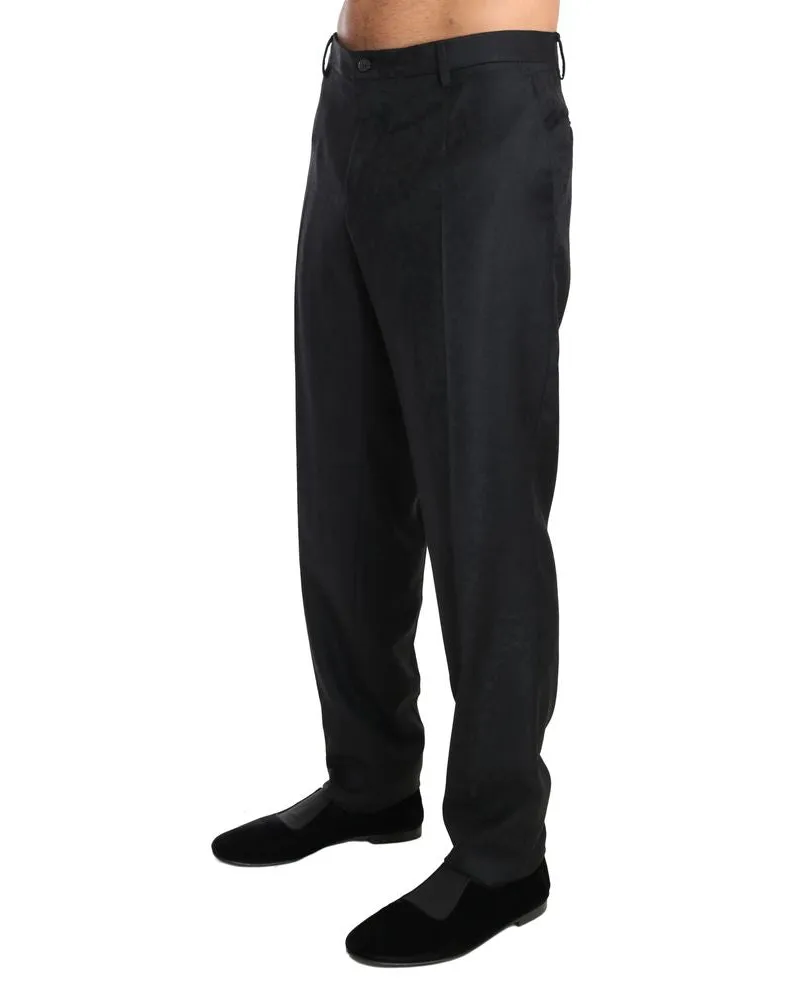 Dolce & Gabbana Men's Gray Cotton Dress Pants Gray