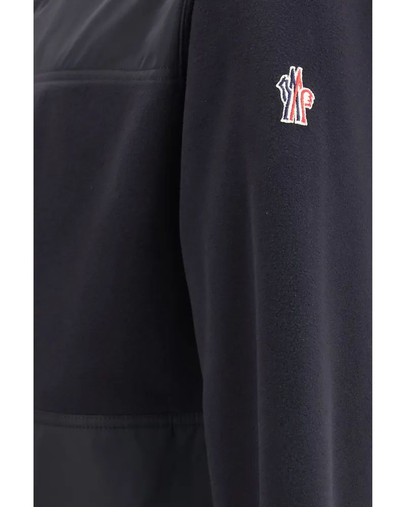 Moncler Polartec Hooded Zip-Up Jacket — Black Black