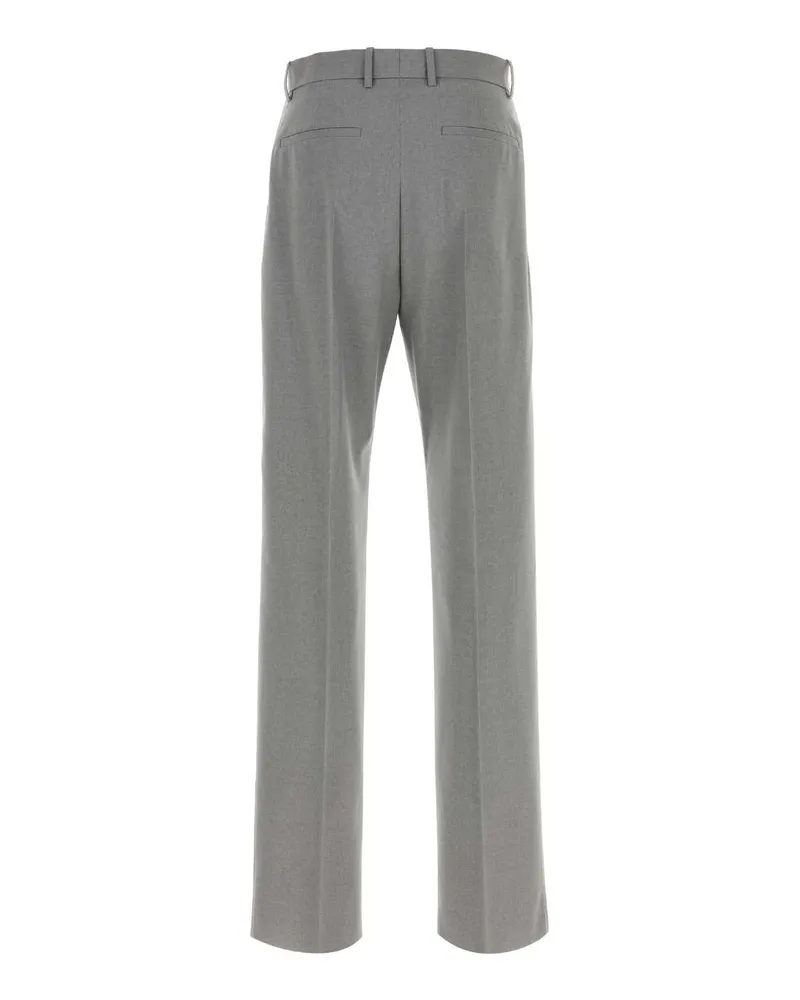 Jil Sander Men's Grey Wool Pant Shadow Exterior: Virgin Pantaloni Trousers Gray