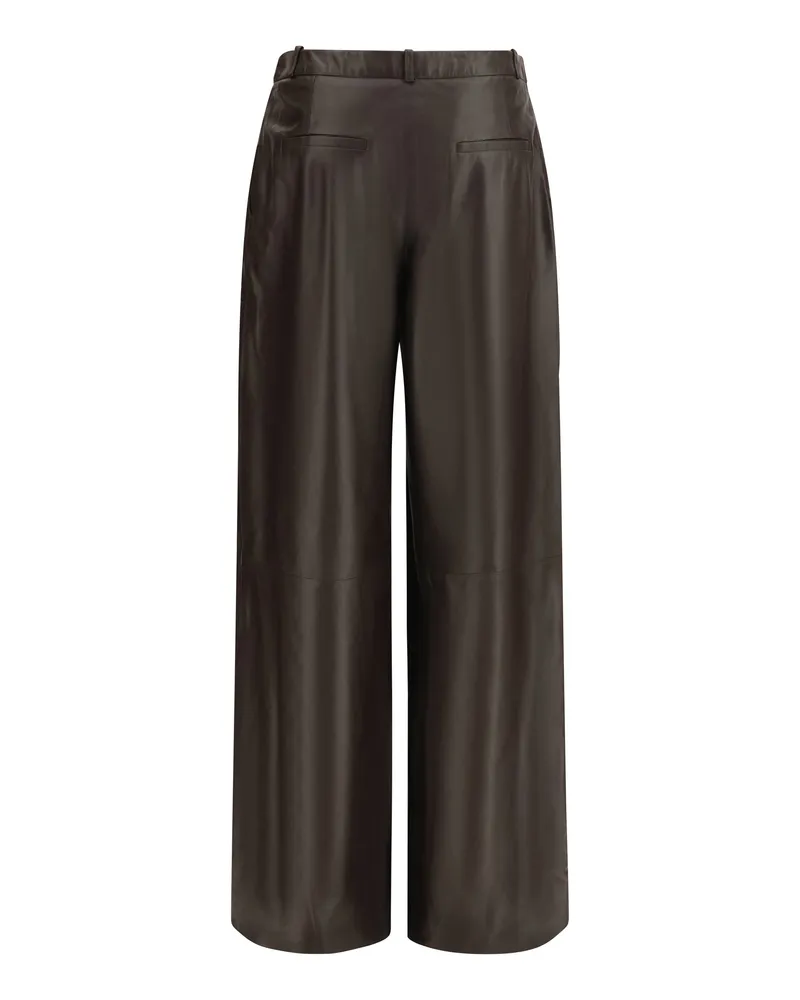 Arma Women's Leather Trousers Coffee Bean Brown