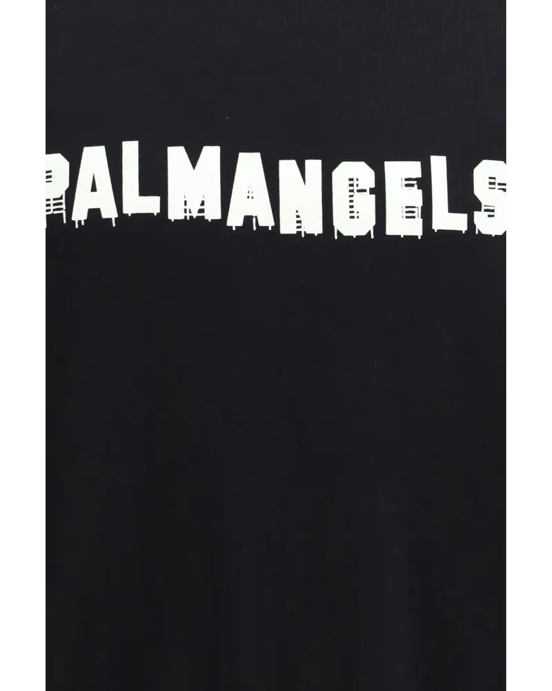 Palm Angels Logo Crewneck Sweatshirt — Black Black
