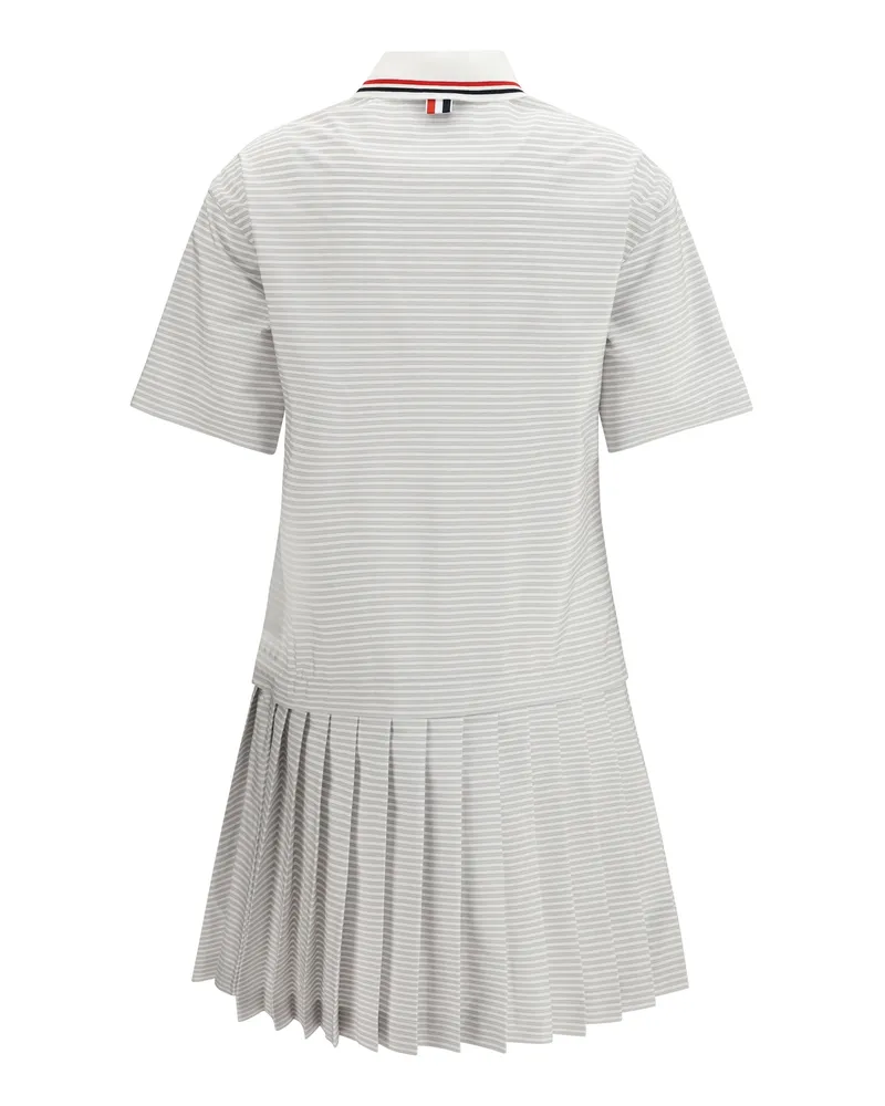 Thom Browne Women's Cotton Polo Dress Med Grey Gray