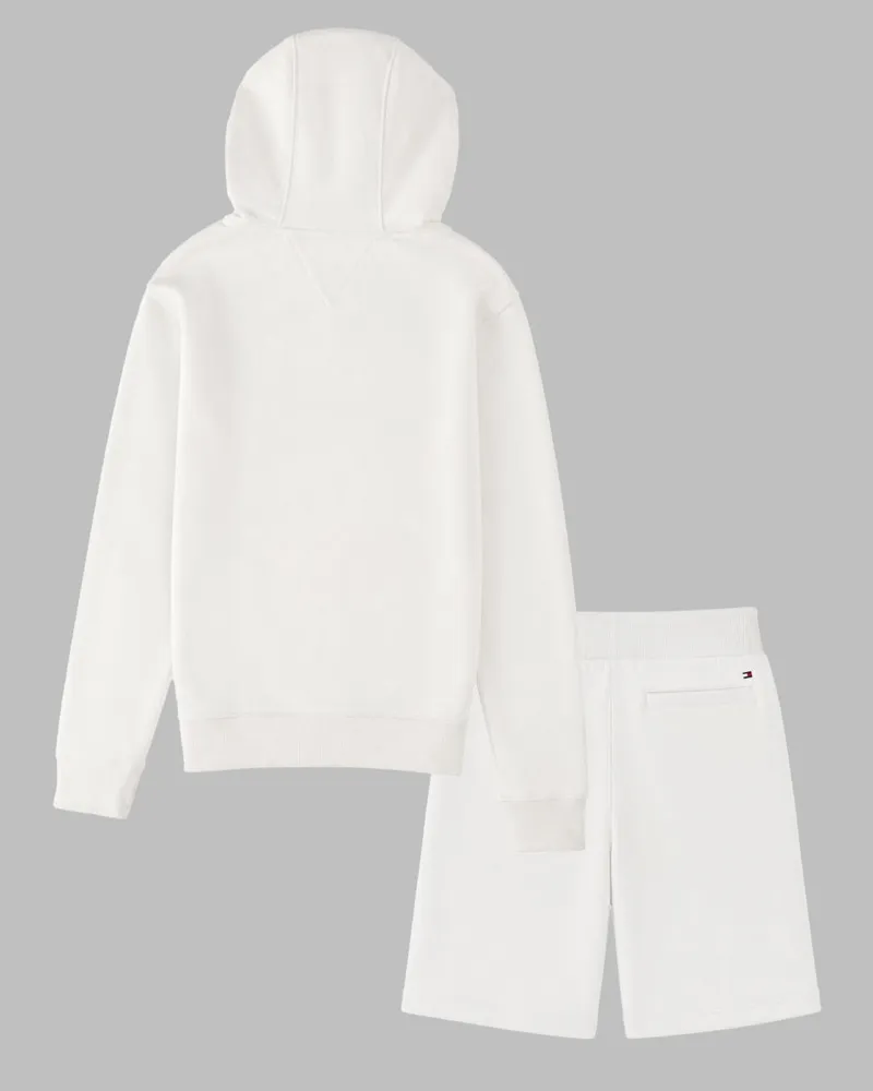 Tommy Hilfiger Colorblock Organic Cotton Shorts — White White