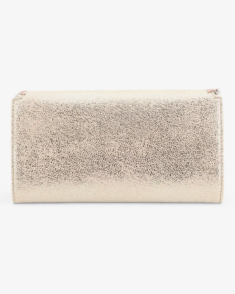 Stella McCartney Women's Crossbody Wallet Falabella Beige Eco Shaggy Deer Shoulder Bags Beige