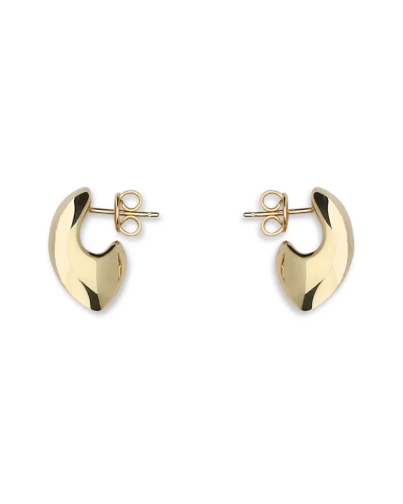 Bottega Veneta Polished Disc Earrings — Gold Gold