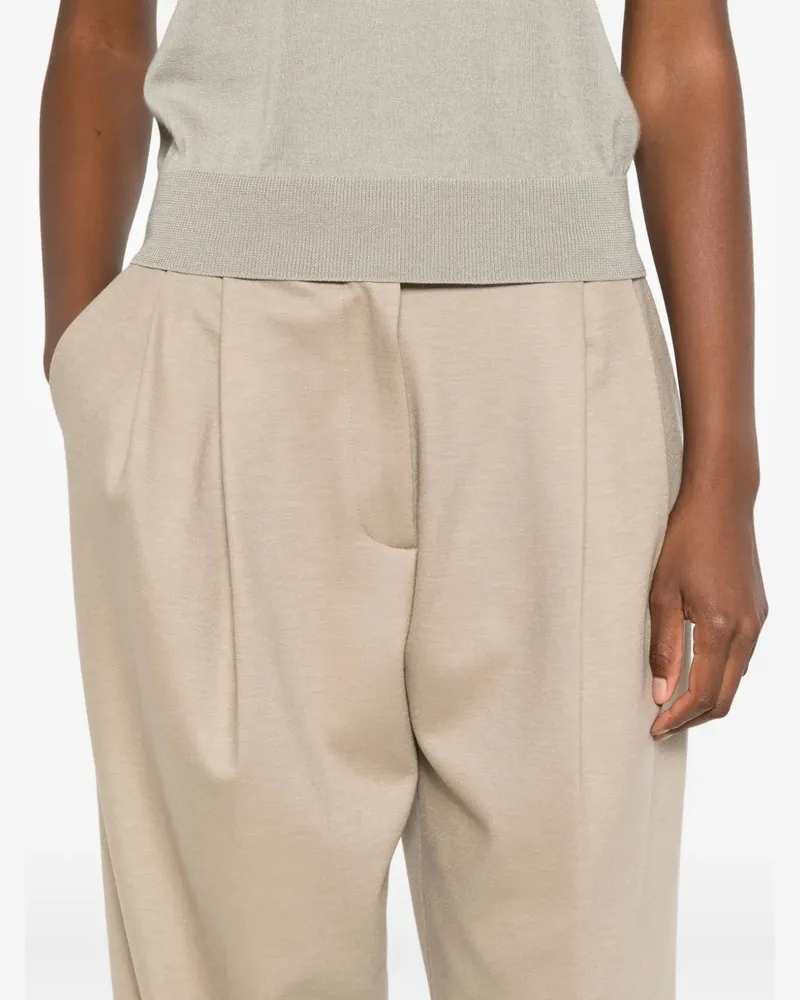 Fabiana Filippi Women's Pleated-Front Trousers Aw25 W Beige