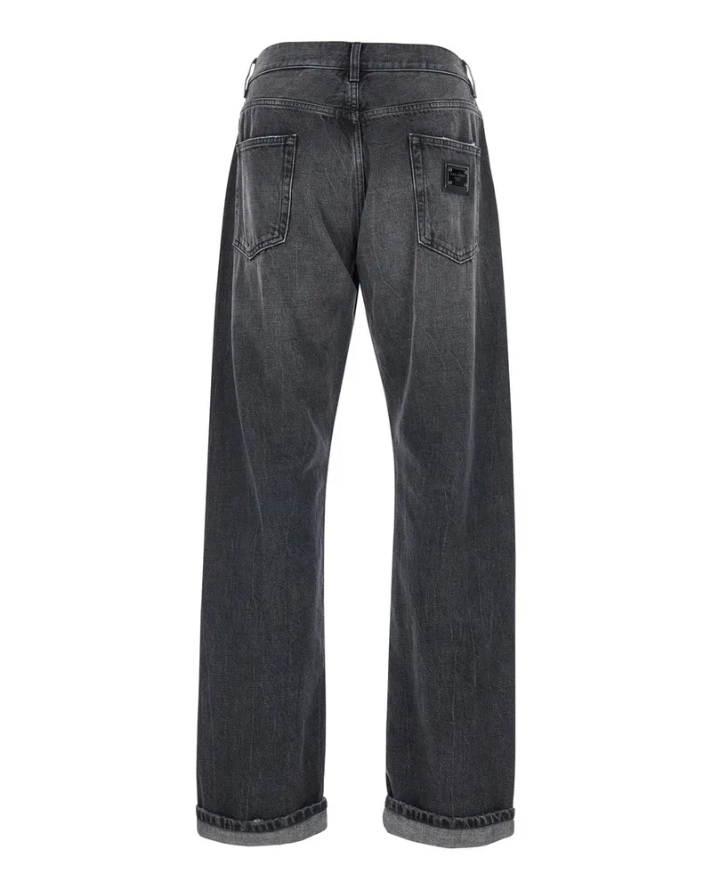 Dolce & Gabbana Faded Grey Denim Jeans — Gray Gray