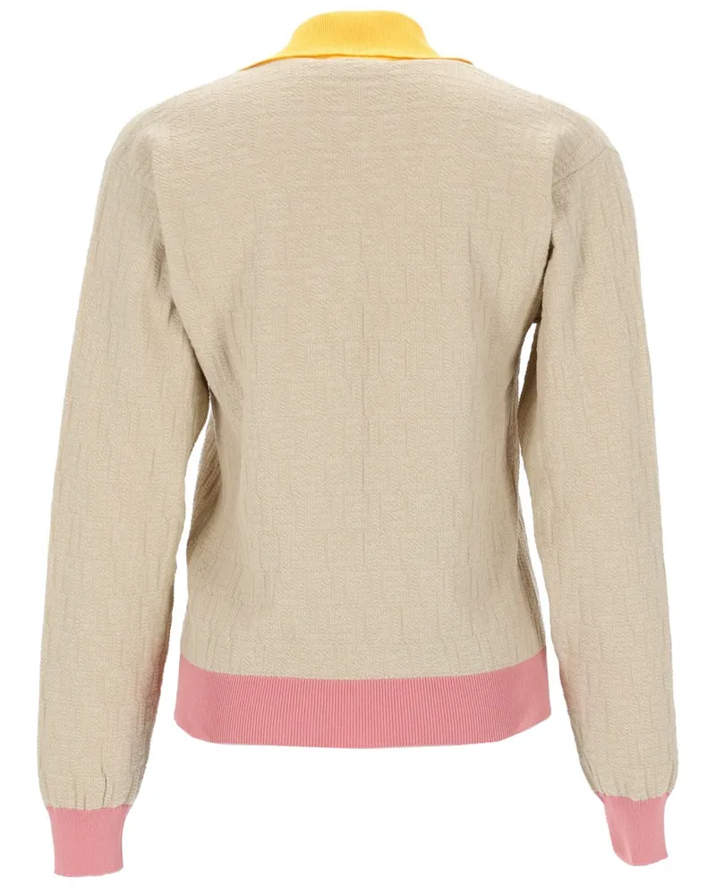Fendi Cotton and Silk Knit Jumper — Beige Beige