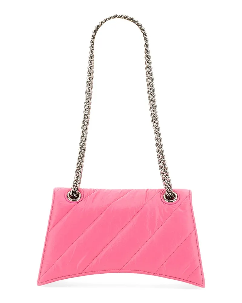 Balenciaga Women's Shoulder Bag Crush Pink Leather Pink
