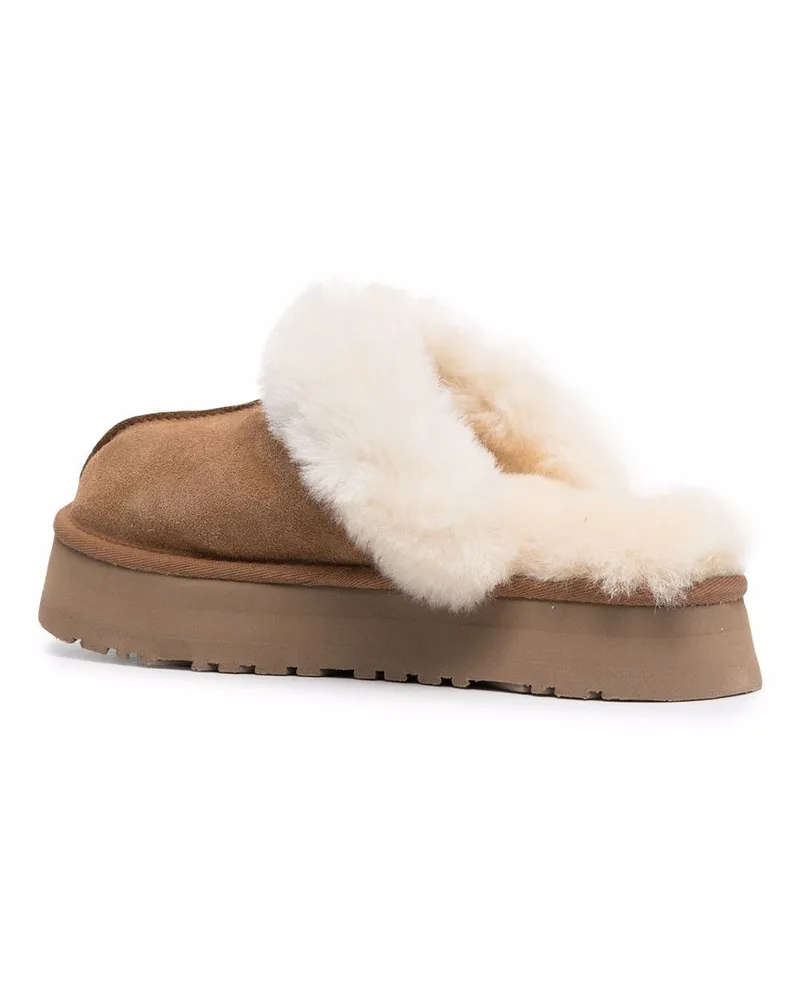 UGG Shearling-Lined Suede Slipper — Beige Beige