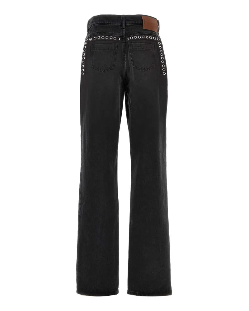 Marni Eyelet-Studded Denim Jeans — Black Black
