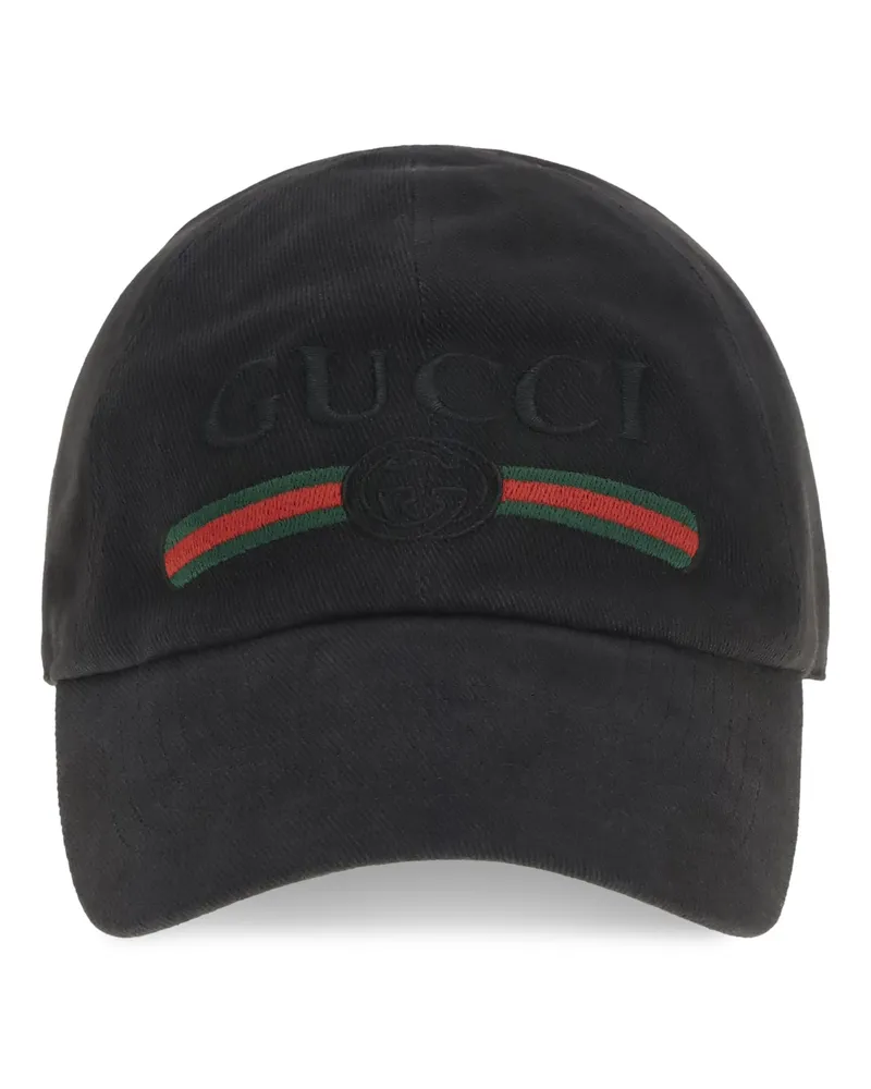 Gucci Men Baseball Cap Cotton Black Black-Black Hat Black/black Black