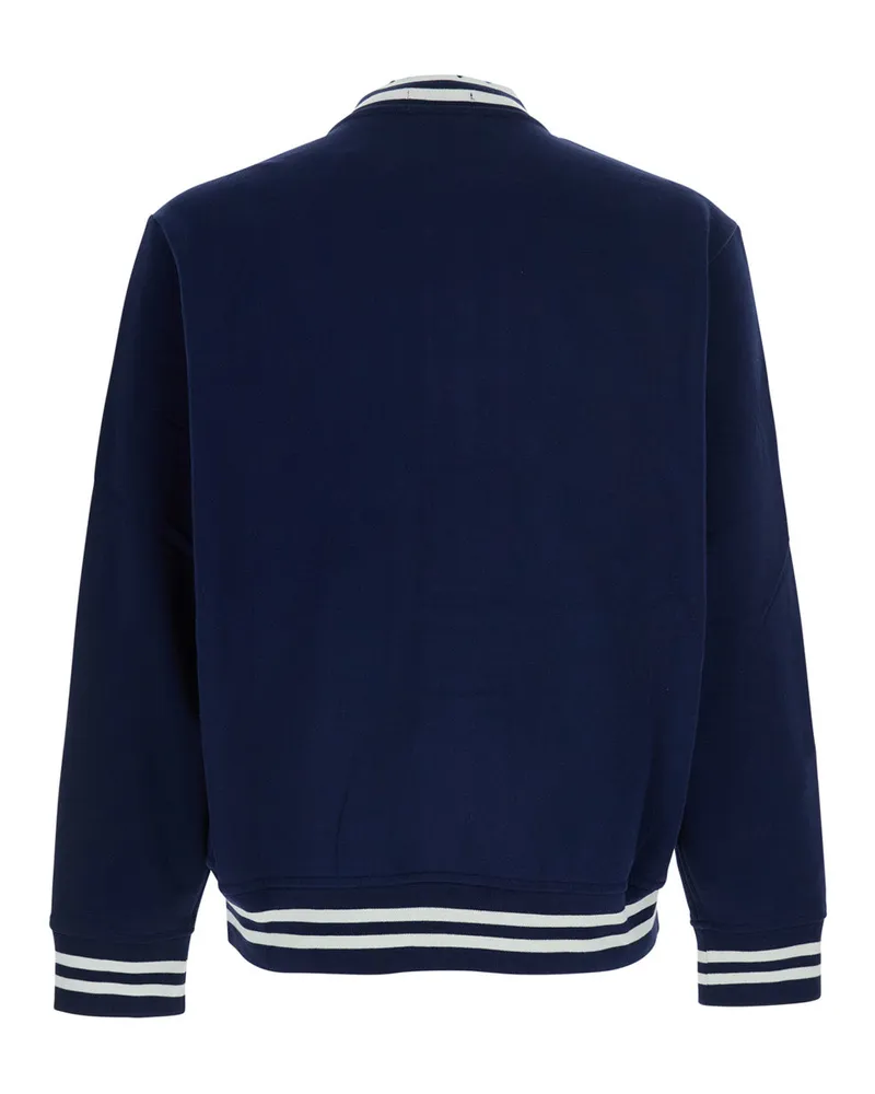 Ralph Lauren Men's Varsity Jacket Blue Coat Navy