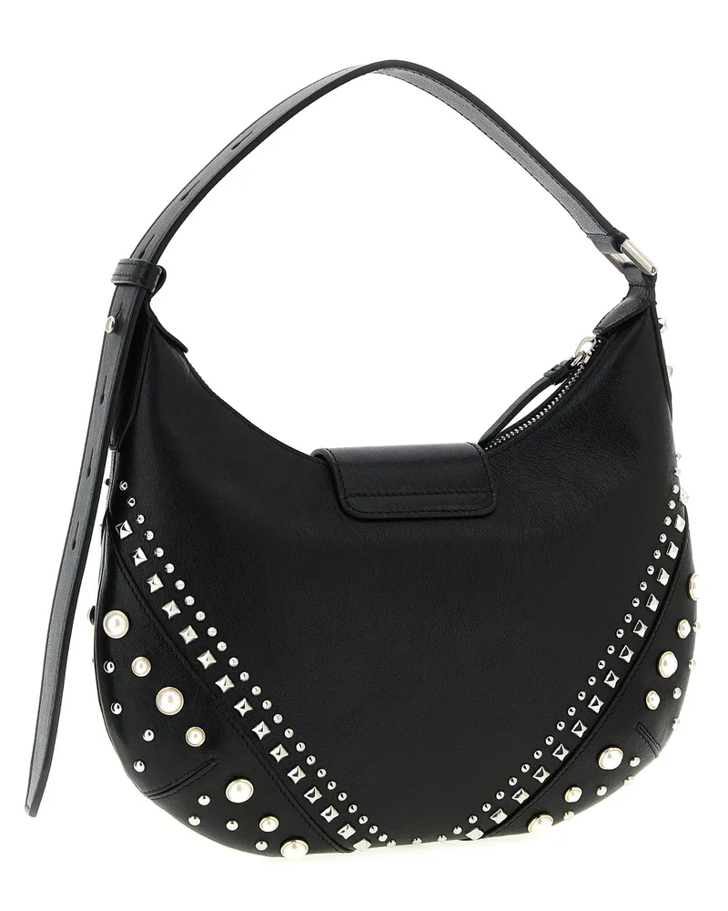 Jimmy Choo Women's White Lamb Leather Shoulder Bag Black