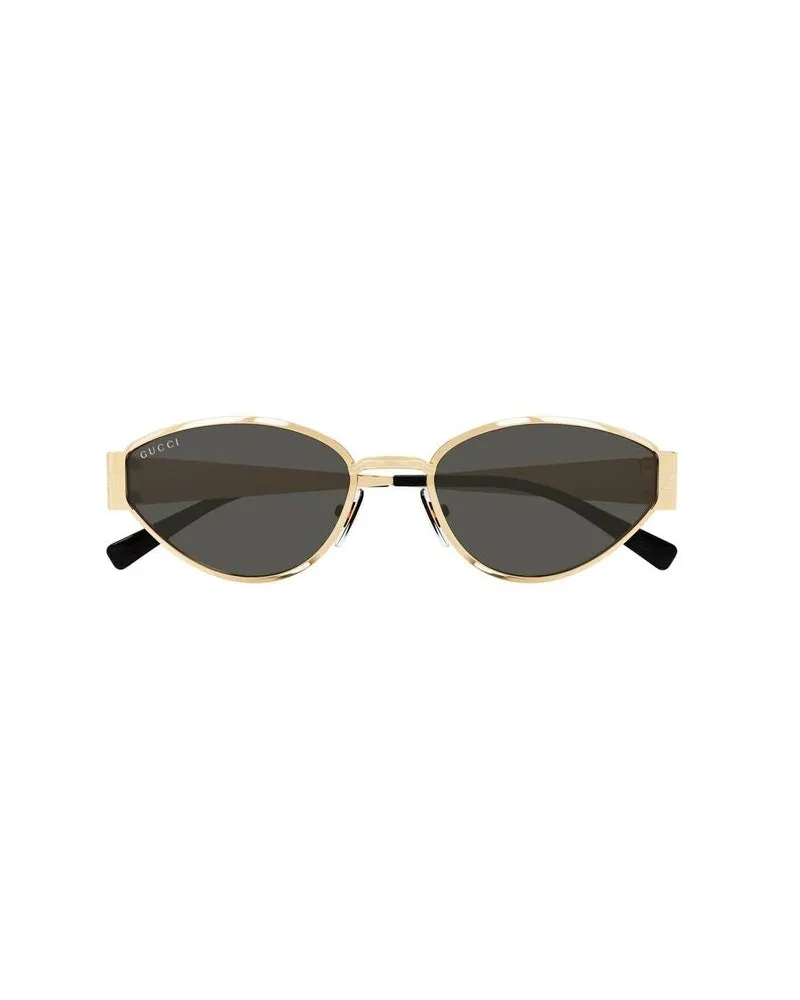 Gucci Women's Sunglasses Metallic Metal Gold