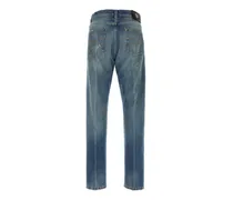 1d800mediumblue Exterior: Cotton Pantaloni Trousers