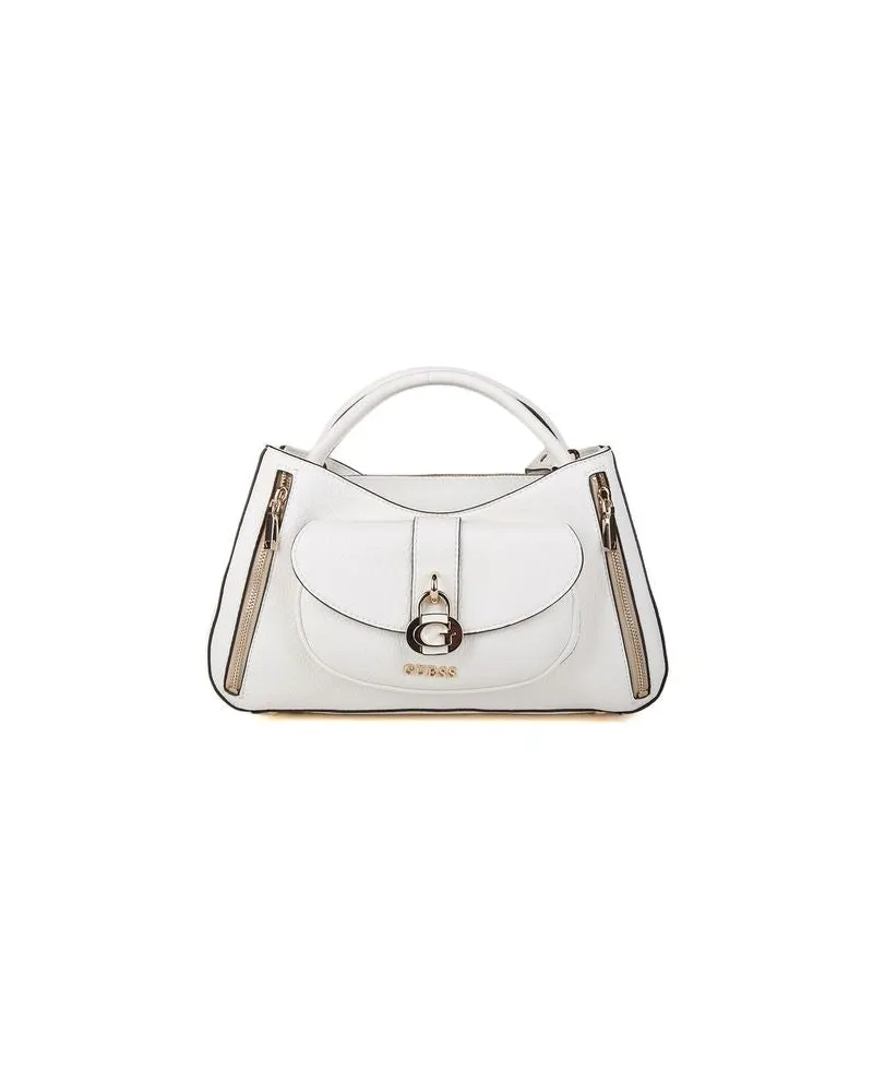 Guess Women's Satchel Bag White Polyurethane - Satchel-Bags White