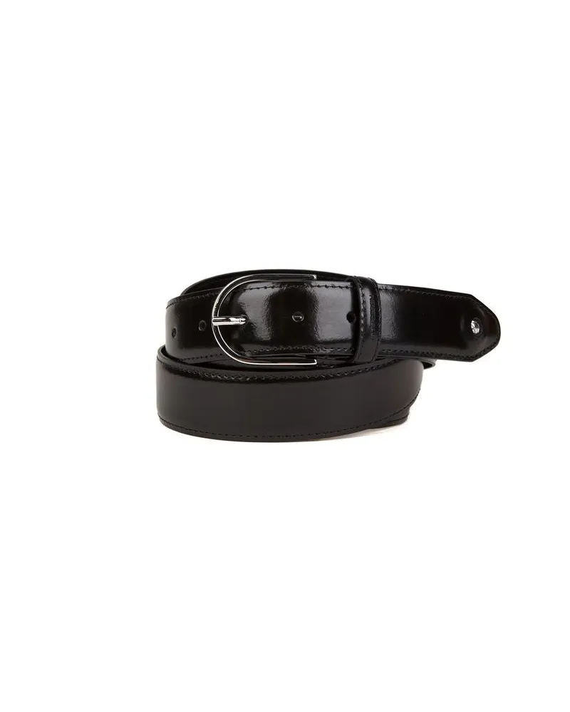 MOMO DESIGN Men's Belt Black Genuine Leather Accessories Black