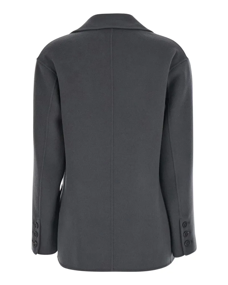 Max Mara Women's Jacket Elfi Grey Wool Blazers Gray