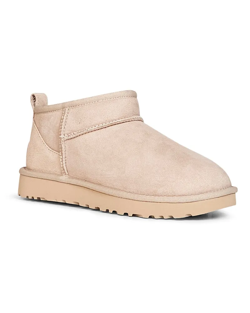 UGG Women's Boots Classic Ultra Mini Moonlight Beige Calf Leather Beige