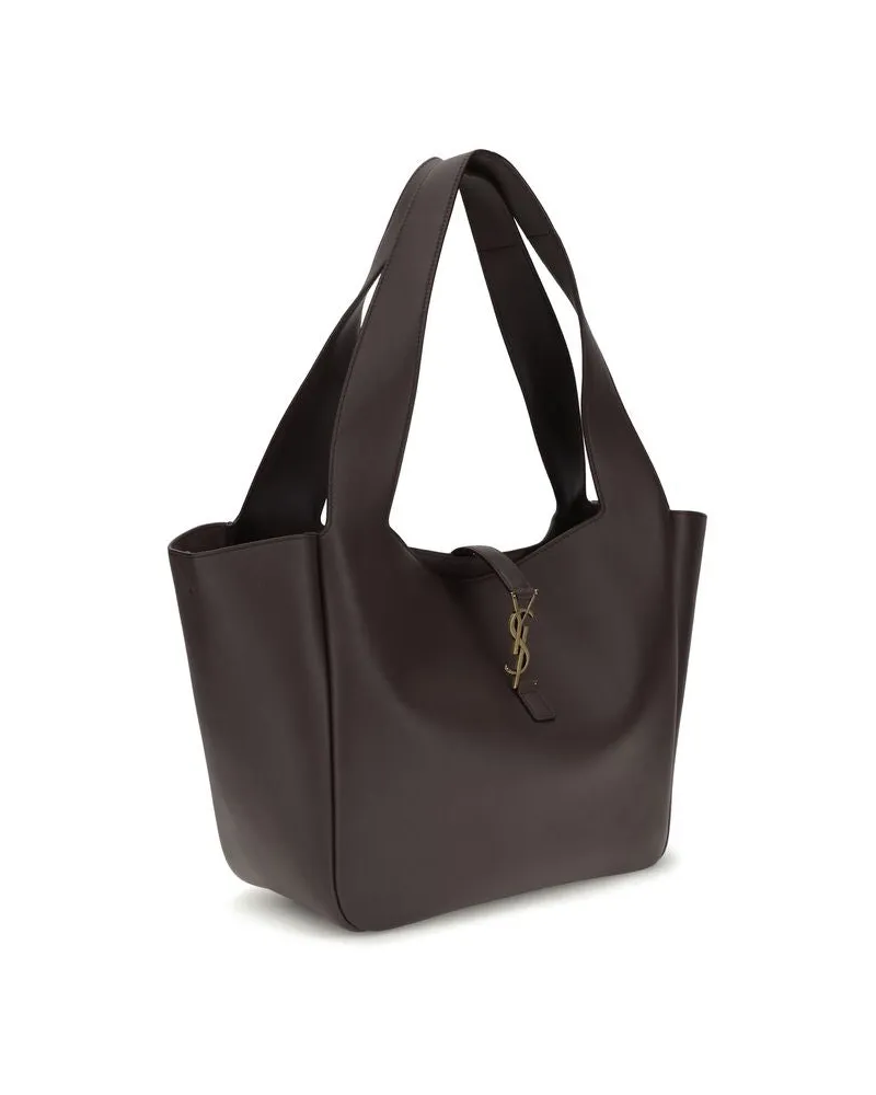 Saint Laurent Women's Brown Calf Leather Bos Taurus Shoulder Bag Brown