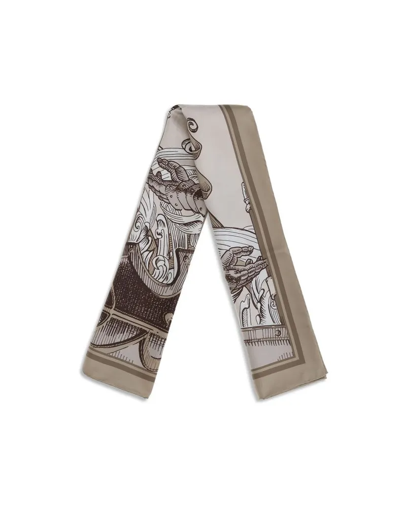 Burberry Men's Beige Silk Scarf Beige