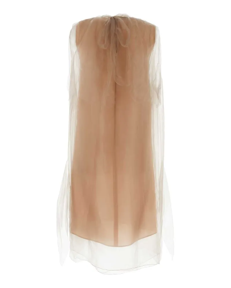 Prada Women's Powder Pink Voile Dress Phard Se-Pl-Trochus Niloticus Abiti Pink