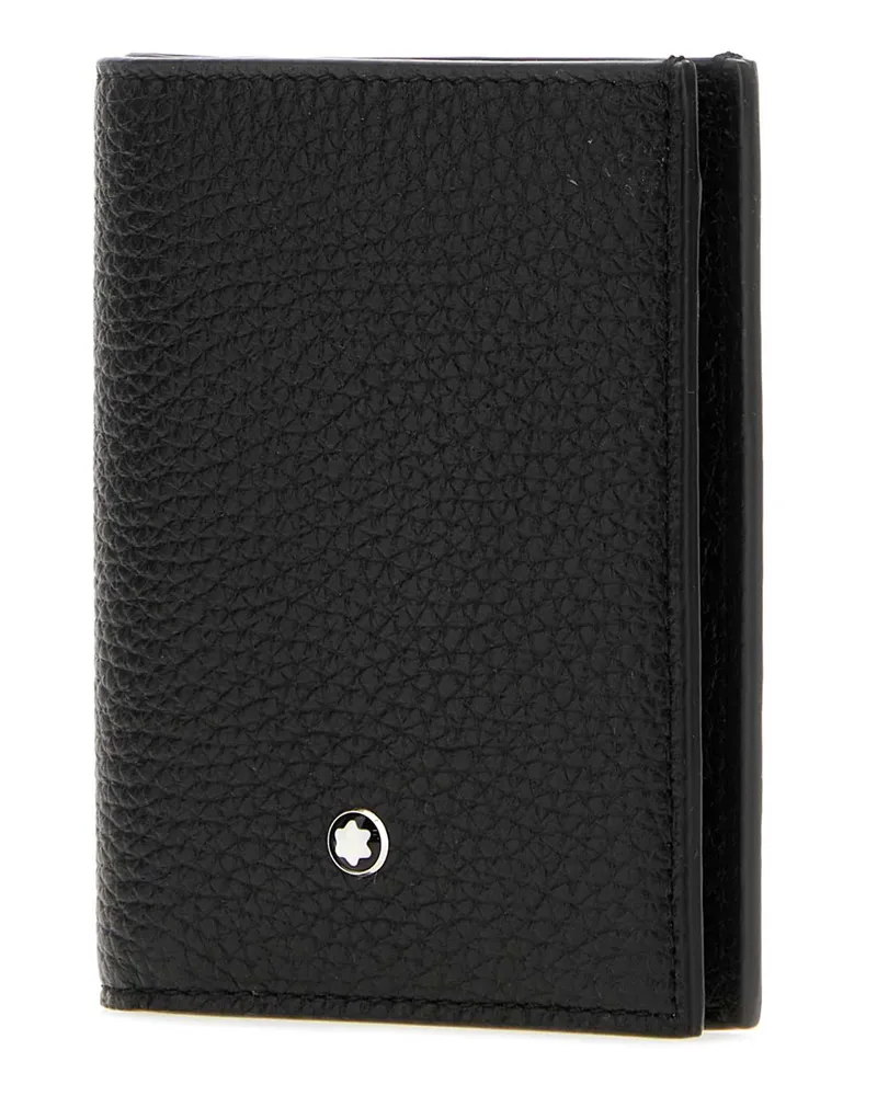Montblanc Men's Black Leather Wallet Exterior: Portafogli Black
