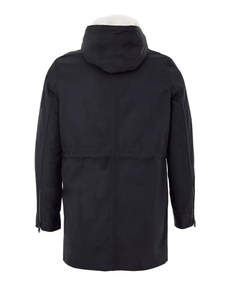 Moose Knuckles Women Blue Nylon Parka Clothing Black