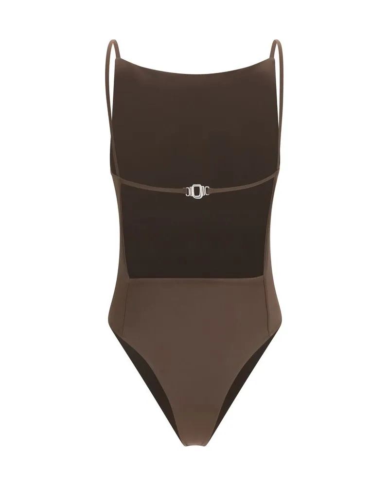 Jacquemus Women Brown Polyamide One-Piece Swimsuit Clothing Brown