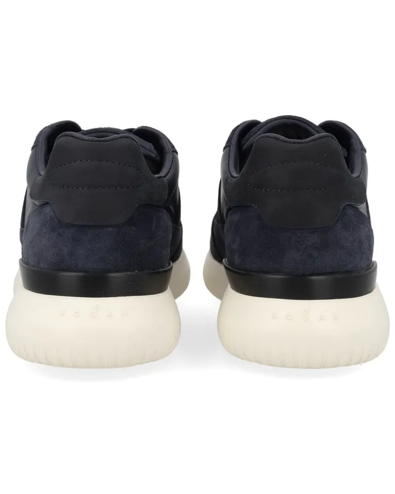 Hogan Suede and Calfskin Sneaker — Blue Blue