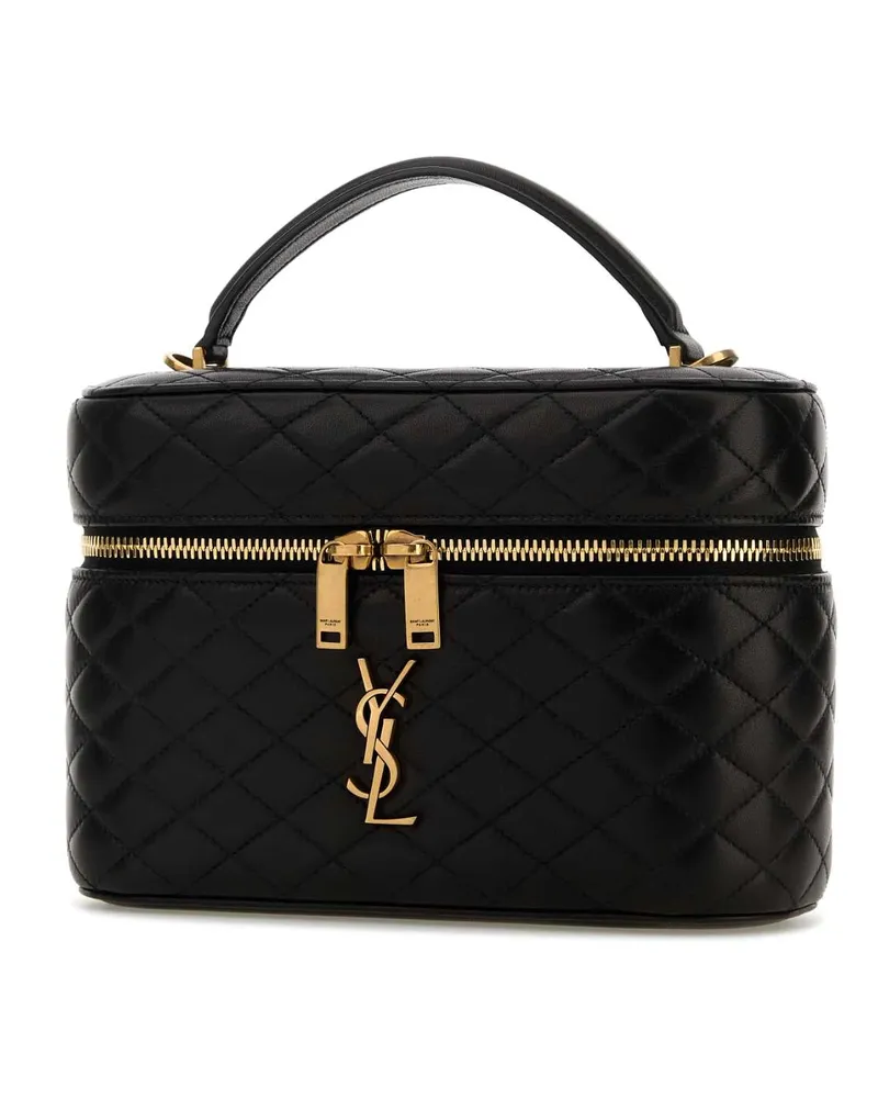 Saint Laurent Women's Black Leather Large Vanity Gaby Handbag Nero Borse A Mano Black