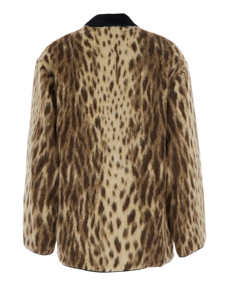 forte_forte Royal Leopard Coat — Beige Beige