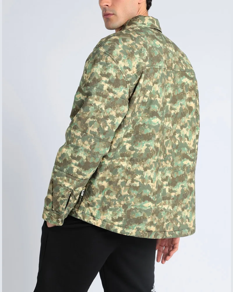 The North Face Men's M66 Camo Stuffed Shirt Jacket Green Clothing > Coats Green