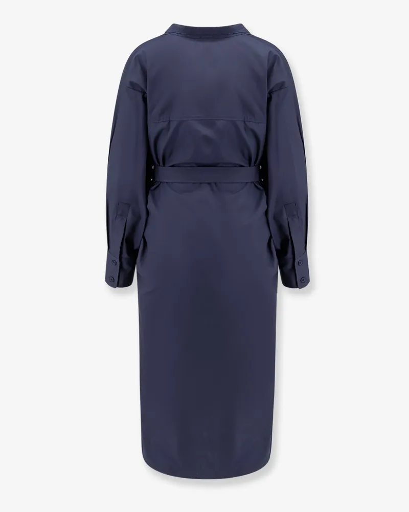 NUDE Women's Dress — Belted Cotton Blue Blue