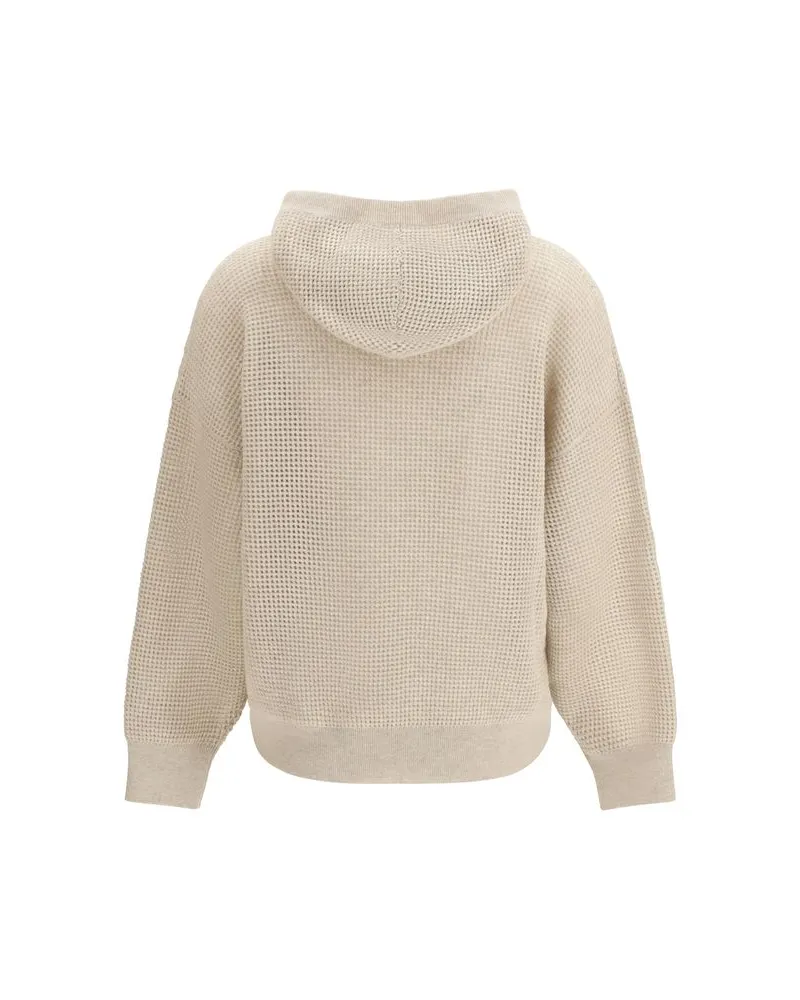 Brunello Cucinelli Women's Beige Cashmere Sweatshirt Clothing Beige