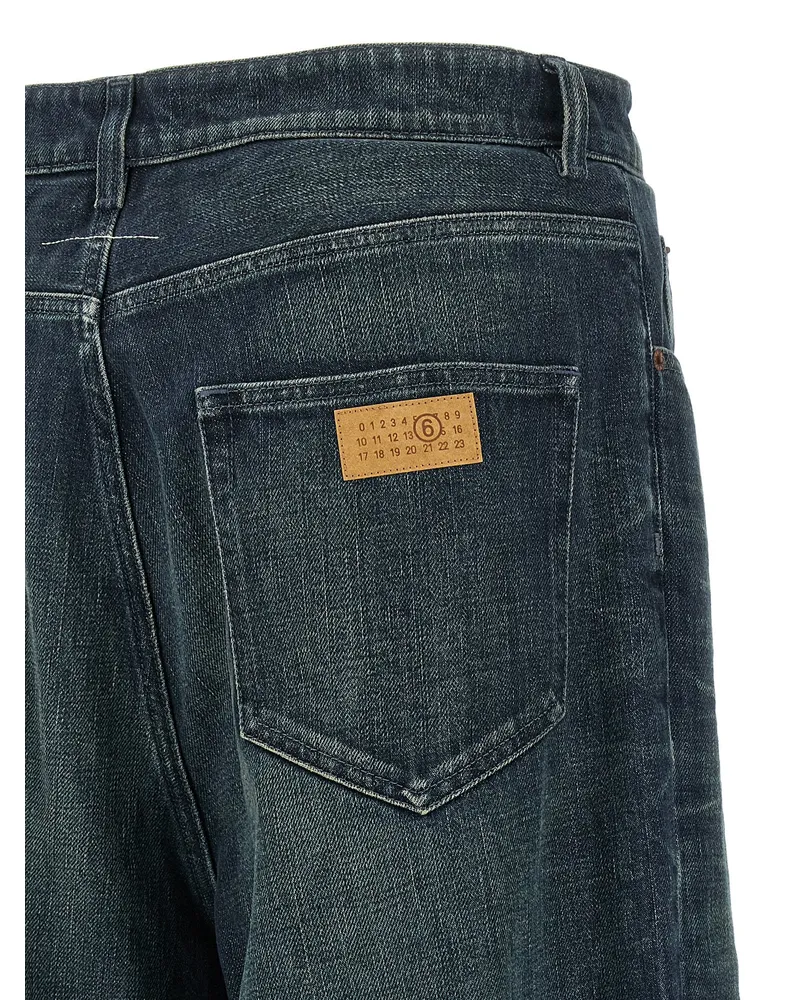 Maison Margiela Stone-Washed Cotton Jeans — Blue Blue